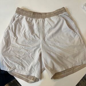 Lululemon Pace Breaker Shorts - 7” (Linerless, Opal/Beige)